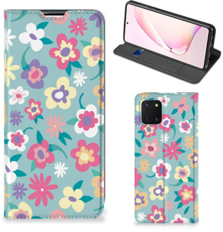 B2Ctelecom GSM Hoesje Samsung Galaxy Note 10 Lite Fotohoesje ontwerpen Flower Power