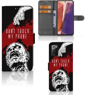 B2Ctelecom GSM Hoesje Samsung Galaxy Note 20 Book Case met Pasjeshouder Zombie Blood