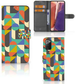 B2Ctelecom GSM Hoesje Samsung Galaxy Note 20 Bookcase Funky Retro