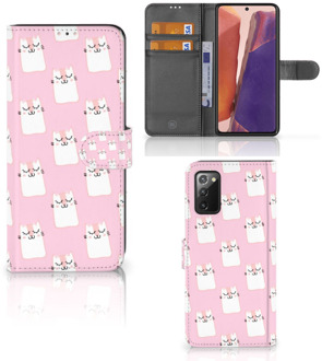 B2Ctelecom GSM Hoesje Samsung Galaxy Note 20 Bookcase Valentijn Cadeaus Sleeping Cats