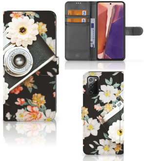 B2Ctelecom GSM Hoesje Samsung Galaxy Note 20 Bookcover Vintage Camera