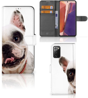 B2Ctelecom GSM Hoesje Samsung Galaxy Note 20 Bookstyle Case Franse Bulldog