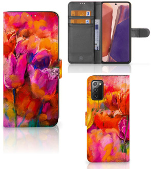 B2Ctelecom GSM Hoesje Samsung Galaxy Note 20 Cover met Tekst Tulips