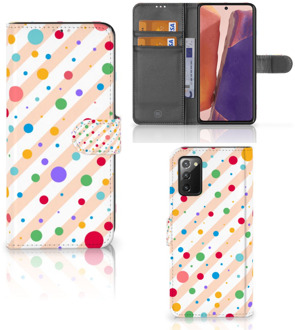 B2Ctelecom GSM Hoesje Samsung Galaxy Note 20 Flip Cover Dots