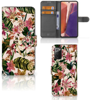 B2Ctelecom GSM Hoesje Samsung Galaxy Note 20 Fotohoesje ontwerpen Flowers