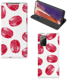 B2Ctelecom GSM Hoesje Samsung Galaxy Note20 Fotohoesje ontwerpen Pink Macarons