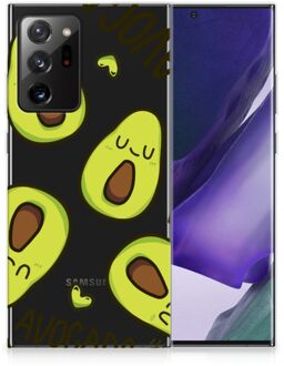 B2Ctelecom GSM Hoesje Samsung Galaxy Note20 Ultra Backcase TPU Siliconen Hoesje Transparant Avocado Singing