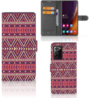 B2Ctelecom GSM Hoesje Samsung Galaxy Note20 Ultra Bookcase Aztec Purple