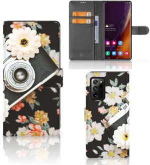 B2Ctelecom GSM Hoesje Samsung Galaxy Note20 Ultra Bookcover Vintage Camera