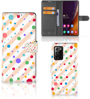 B2Ctelecom GSM Hoesje Samsung Galaxy Note20 Ultra Flip Cover Dots