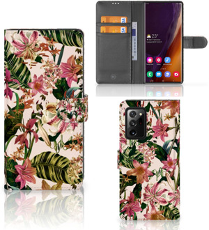 B2Ctelecom GSM Hoesje Samsung Galaxy Note20 Ultra Fotohoesje ontwerpen Flowers