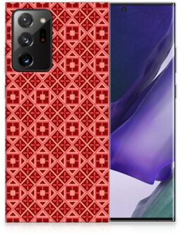 B2Ctelecom GSM Hoesje Samsung Galaxy Note20 Ultra Hoesje met Tekst Batik Red