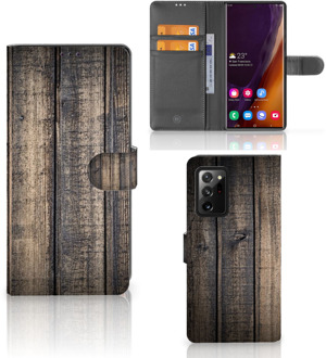 B2Ctelecom GSM Hoesje Samsung Galaxy Note20 Ultra Leuk Case Cadeau voor Mannen Steigerhout