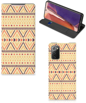 B2Ctelecom GSM Hoesje Samsung Galaxy Note20 Wallet Bookcase Aztec Yellow