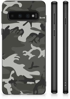 B2Ctelecom GSM Hoesje Samsung Galaxy S10 Hoesje Bumper met Zwarte rand Army Light