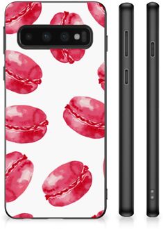 B2Ctelecom GSM Hoesje Samsung Galaxy S10 Hoesje Bumper met Zwarte rand Pink Macarons