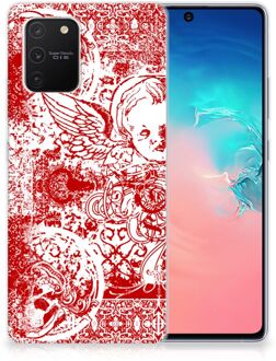 B2Ctelecom GSM Hoesje Samsung Galaxy S10 Lite Back Case TPU Siliconen Hoesje Angel Skull Red