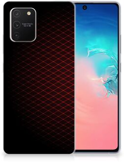 B2Ctelecom GSM Hoesje Samsung Galaxy S10 Lite Backcase TPU Siliconen Hoesje Geruit Rood