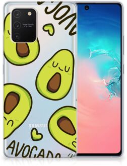 B2Ctelecom GSM Hoesje Samsung Galaxy S10 Lite Backcase TPU Siliconen Hoesje Transparant Avocado Singing