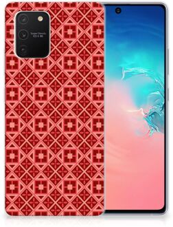 B2Ctelecom GSM Hoesje Samsung Galaxy S10 Lite Hoesje met Tekst Batik Red