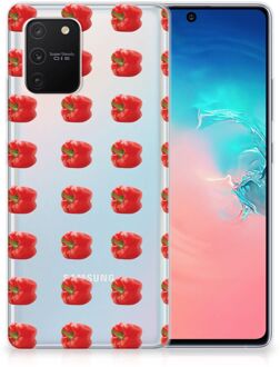 B2Ctelecom GSM Hoesje Samsung Galaxy S10 Lite Smartphonehoesje Transparant Paprika Red