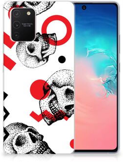 B2Ctelecom GSM Hoesje Samsung Galaxy S10 Lite TPU Bumper Skull Red