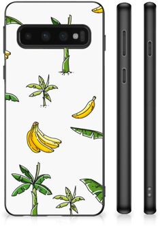 B2Ctelecom GSM Hoesje Samsung Galaxy S10 Mobiel TPU Hardcase met Zwarte rand Banana Tree