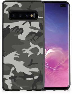 B2Ctelecom GSM Hoesje Samsung Galaxy S10+ Hoesje Bumper met Zwarte rand Army Light