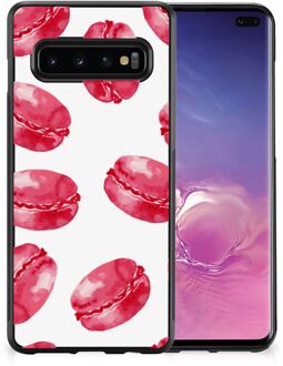 B2Ctelecom GSM Hoesje Samsung Galaxy S10+ Hoesje Bumper met Zwarte rand Pink Macarons