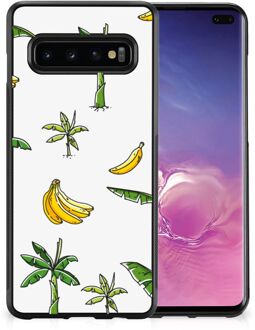 B2Ctelecom GSM Hoesje Samsung Galaxy S10+ Mobiel TPU Hardcase met Zwarte rand Banana Tree