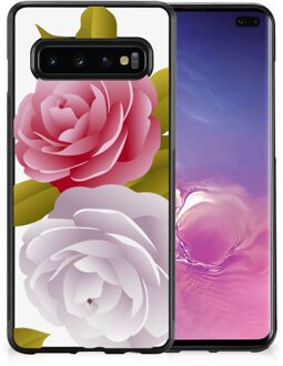 B2Ctelecom GSM Hoesje Samsung Galaxy S10+ Silicone Back Case met Zwarte rand Roses