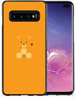 B2Ctelecom GSM Hoesje Samsung Galaxy S10+ Silicone Hoesje met Zwarte rand Baby Beer