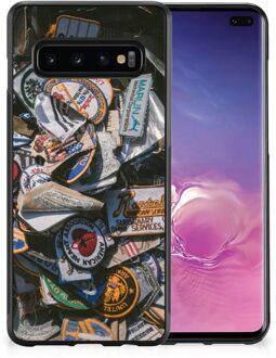 B2Ctelecom GSM Hoesje Samsung Galaxy S10+ Silicone Hoesje met Zwarte rand Badges