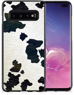 B2Ctelecom GSM Hoesje Samsung Galaxy S10+ Silicone Hoesje met Zwarte rand Koeienvlekken