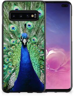 B2Ctelecom GSM Hoesje Samsung Galaxy S10+ Siliconen Back Cover met Zwarte rand Pauw