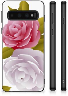 B2Ctelecom GSM Hoesje Samsung Galaxy S10 Silicone Back Case met Zwarte rand Roses