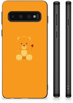 B2Ctelecom GSM Hoesje Samsung Galaxy S10 Silicone Hoesje met Zwarte rand Baby Beer