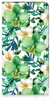 B2Ctelecom GSM Hoesje Samsung Galaxy S20 FE Bookcase Cover Orchidee Groen