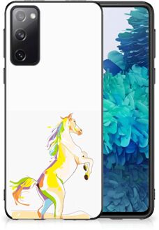 B2Ctelecom GSM Hoesje Samsung Galaxy S20 Leuk TPU Back Case met Zwarte rand Horse Color