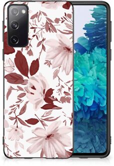 B2Ctelecom GSM Hoesje Samsung Galaxy S20 Silicone Back Case met Zwarte rand Watercolor Flowers