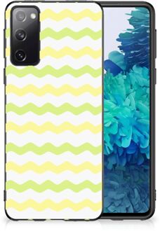 B2Ctelecom GSM Hoesje Samsung Galaxy S20 Siliconen Back Cover met Zwarte rand Waves Yellow