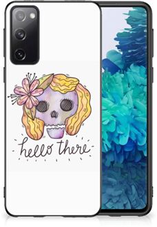 B2Ctelecom GSM Hoesje Samsung Galaxy S20 Siliconen Hoesje met Zwarte rand Boho Skull