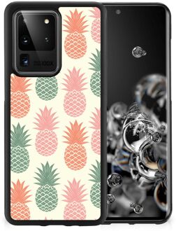 B2Ctelecom GSM Hoesje Samsung Galaxy S20 Ultra Siliconen Hoesje met Zwarte rand Ananas