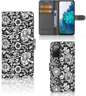 B2Ctelecom GSM Hoesje Samsung Galaxy S20FE Beschermhoes Black Flowers