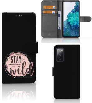 B2Ctelecom GSM Hoesje Samsung Galaxy S20FE Book Case met Tekst Boho Stay Wild