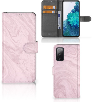 B2Ctelecom GSM Hoesje Samsung Galaxy S20FE Flip Case Marble Pink