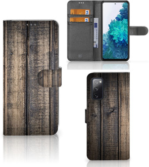 B2Ctelecom GSM Hoesje Samsung Galaxy S20FE Leuk Case Cadeau voor Mannen Steigerhout