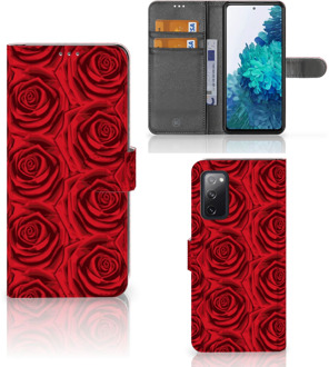 B2Ctelecom GSM Hoesje Samsung Galaxy S20FE Mobiel Bookcase Red Roses