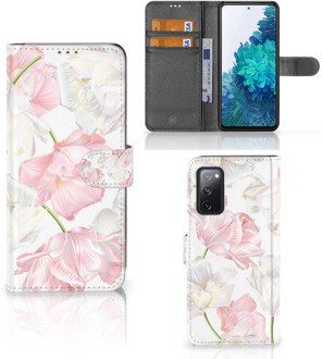 B2Ctelecom GSM Hoesje Samsung Galaxy S20FE Wallet Book Case Cadeau voor Mama Lovely Flowers