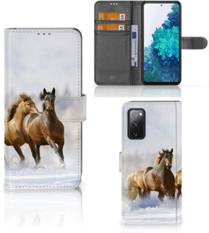 B2Ctelecom GSM Hoesje Samsung Galaxy S20FE Wallet Book Case Paarden